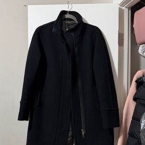 J. Crew Classic Black Trench Coat